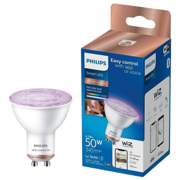 Bec inteligent LED Philips Spot WIZ 929002448421 GU10 | 4.7 W | RGB photo 3