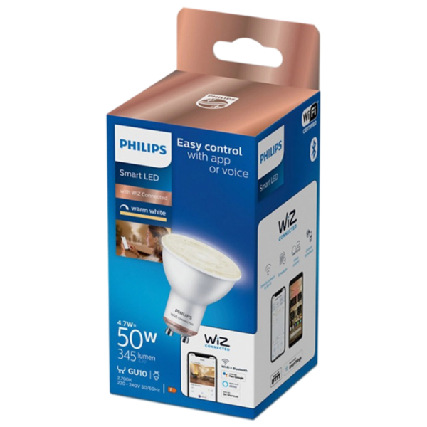 Bec inteligent LED Philips Spot WIZ 929002448121 GU10 | 4.7 W | White photo 3