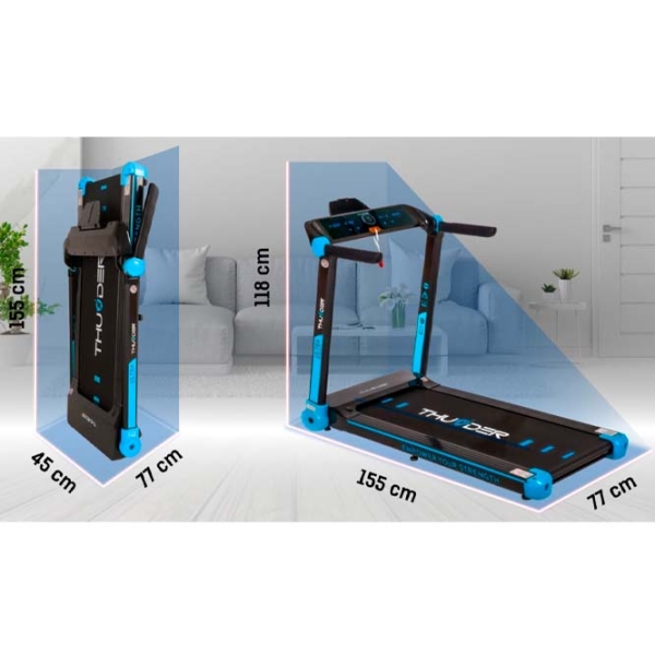 Bandă de alergat Thunder Ultra Black 160 kg, 16 km/h photo 6