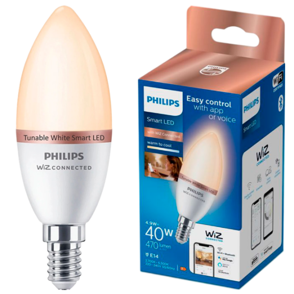Умная лампочка светодиодная Philips Candle WIZ 929002448721 E14 | 4.9 Вт | RGB photo 3