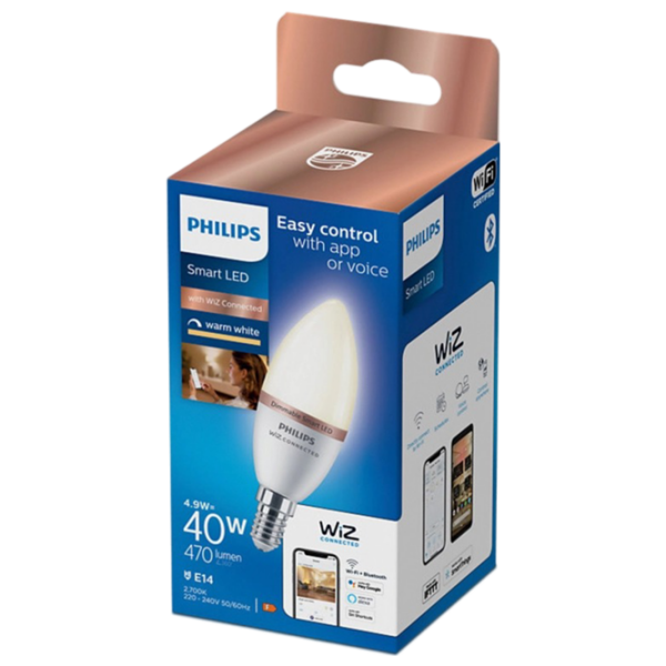 Bec inteligent LED Philips Candle WIZ 929002448521 E14 | 4.9 W | RGB photo 2