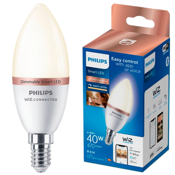 Bec inteligent LED Philips Candle WIZ 929002448521 E14 | 4.9 W | RGB photo 3