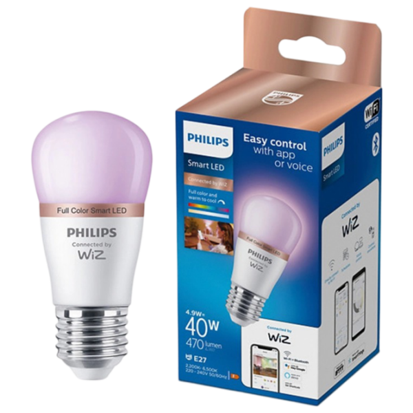 Bec inteligent LED Philips RGB WIZ 929003499821 E27 | 4.9 W | RGB photo 3