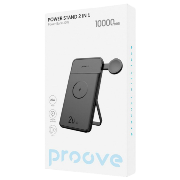 Power Bank 10000 мАч Proove Power Stand 2 in 1 (20 Вт) Черный  photo 5