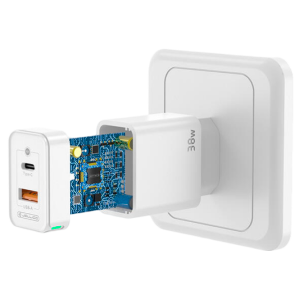 Încărcător de rețea Jellico C122 (38 W) White 3 A / White photo 4