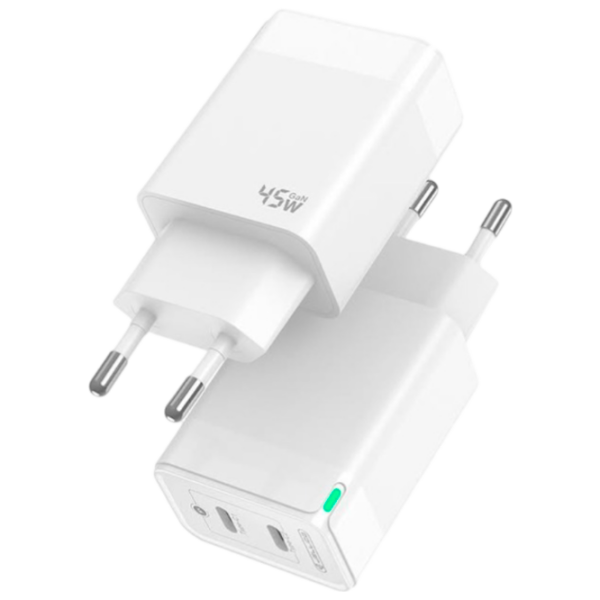 Încărcător de rețea Jellico C106 (45 W) White 3 A / White photo 2