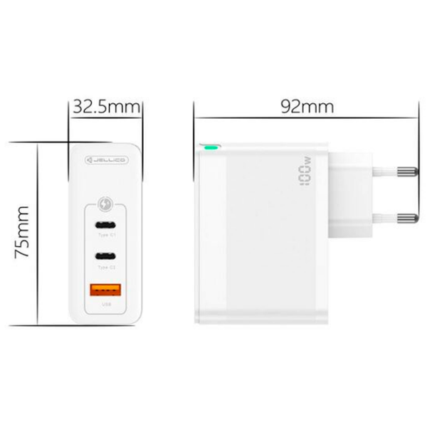 Încărcător de rețea Jellico C118 (100 W) White  / White photo 5