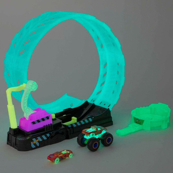 Pistă auto Mattel Monster Truck Glow In The Dark HBN02 Multicolor  photo 2