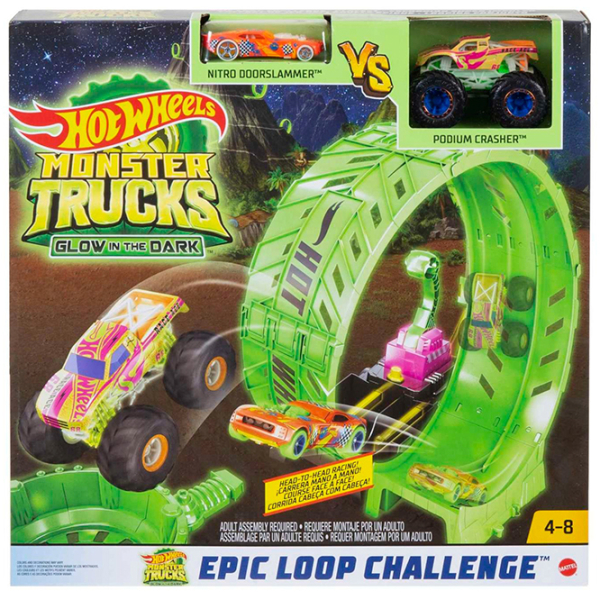 Pistă auto Mattel Monster Truck Glow In The Dark HBN02 Multicolor  photo 7