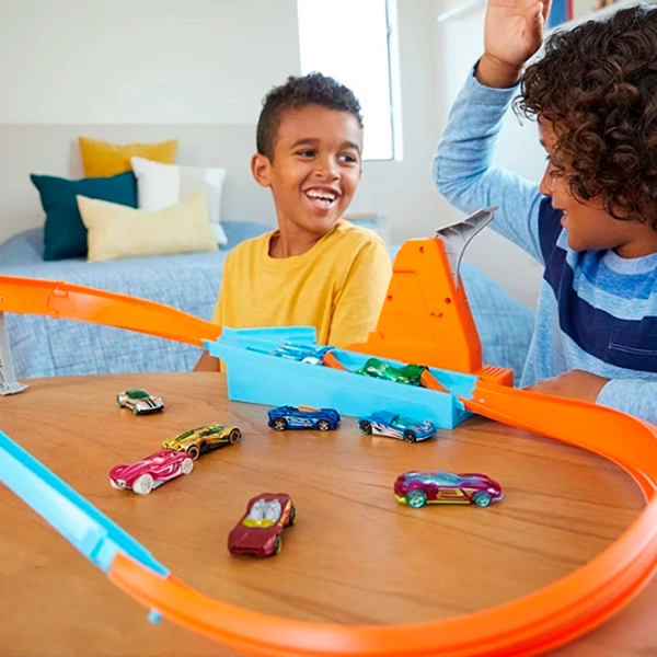 Авто-треки Mattel Rapid Raceway Champion Action Speed Boost Oval Track GJM75 Разноцветный  photo 5