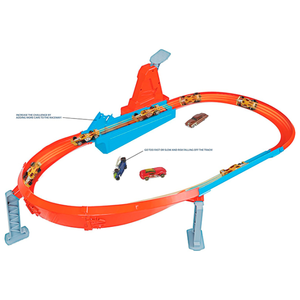 Авто-треки Mattel Rapid Raceway Champion Action Speed Boost Oval Track GJM75 Разноцветный  photo 7