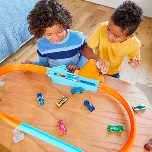 Авто-треки Mattel Rapid Raceway Champion Action Speed Boost Oval Track GJM75 Разноцветный  photo 8