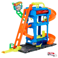 Авто-треки Hot Wheels City Tunnel Twist Car Wash & Color Shifters Vehicle HTN80 Разноцветный 