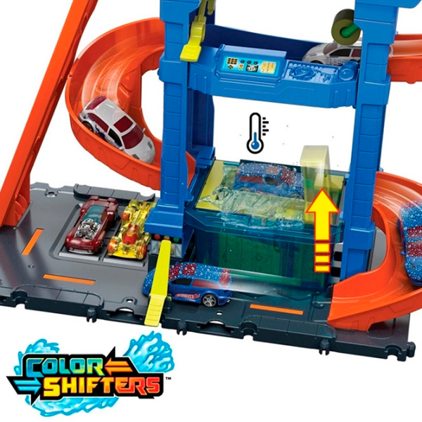 Авто-треки Hot Wheels City Tunnel Twist Car Wash & Color Shifters Vehicle HTN80 Разноцветный  photo 3
