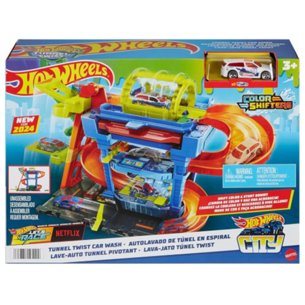 Авто-треки Hot Wheels City Tunnel Twist Car Wash & Color Shifters Vehicle HTN80 Разноцветный  photo 5