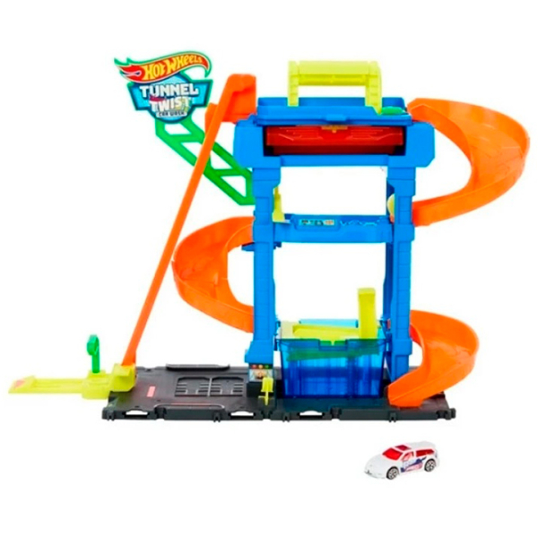 Авто-треки Hot Wheels City Tunnel Twist Car Wash & Color Shifters Vehicle HTN80 Разноцветный  photo 6