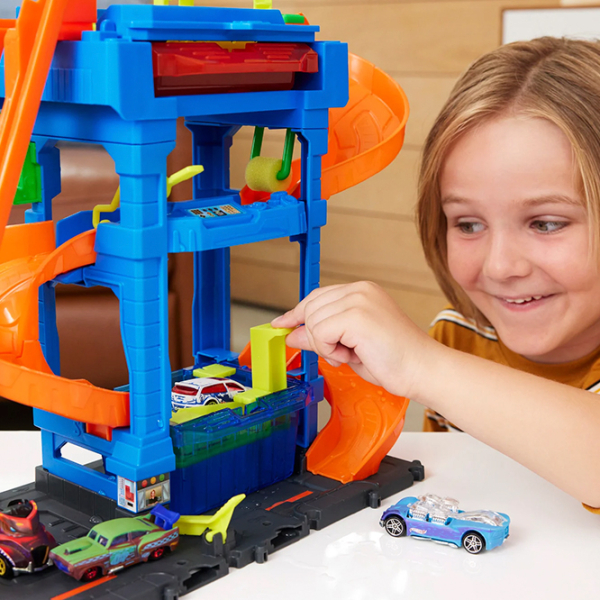 Авто-треки Hot Wheels City Tunnel Twist Car Wash & Color Shifters Vehicle HTN80 Разноцветный  photo 7
