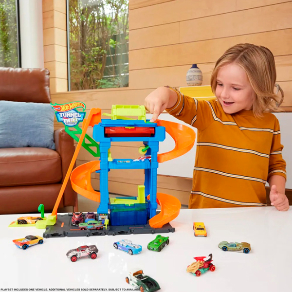 Авто-треки Hot Wheels City Tunnel Twist Car Wash & Color Shifters Vehicle HTN80 Разноцветный  photo 9