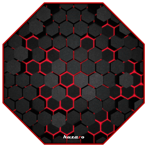 Covoraș pentru scaune gaming Huzaro FloorMat 2.0 Black Red  photo 1