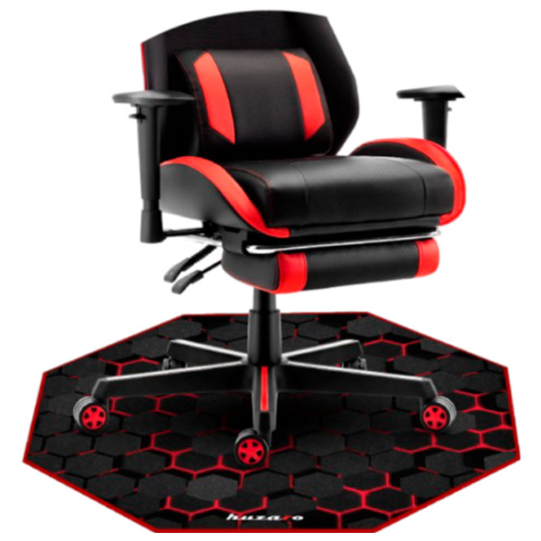 Covoraș pentru scaune gaming Huzaro FloorMat 2.0 Black Red  photo 3