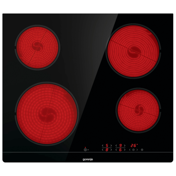 Plită încorporabilă electrică Gorenje ECT641BSC Black Vitroceramică, 6500 W, Electric photo 2