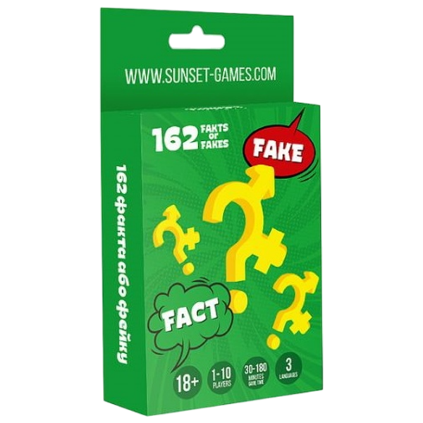 Joc de masă SunSet Fakts or Fakes Pentru petreceri, 18+ photo 1