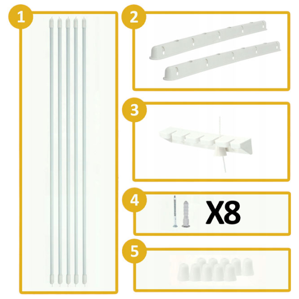 Uscător de rufe Sepio 2446 White Lungimea firului de rufe: 2 m photo 5