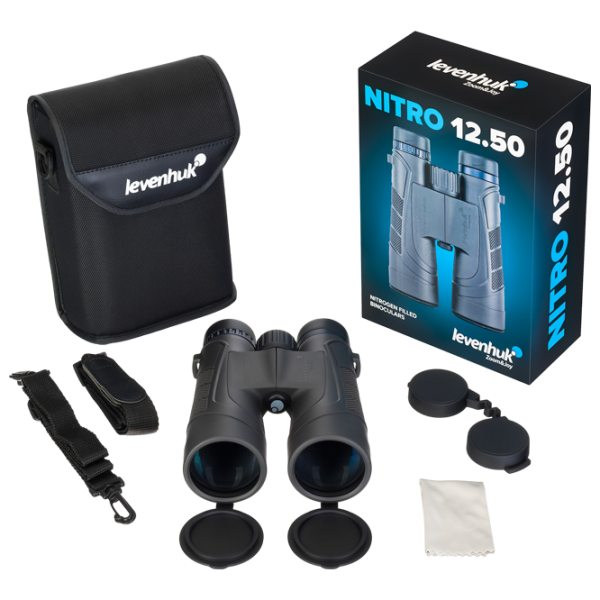 Бинокль Levenhuk Nitro 12x50 Черный  photo 7