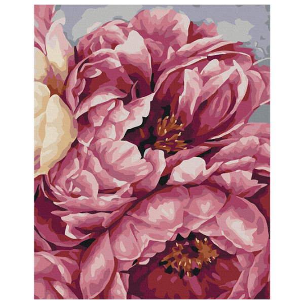 Pictură pe numere BrushMe Înflorirea bujorilor BS40543 50 x 40 cm, Pânză photo 1