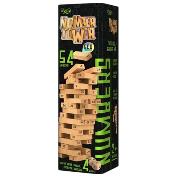 Joc de masă Danko Toys Number Tower Jenga, 5+