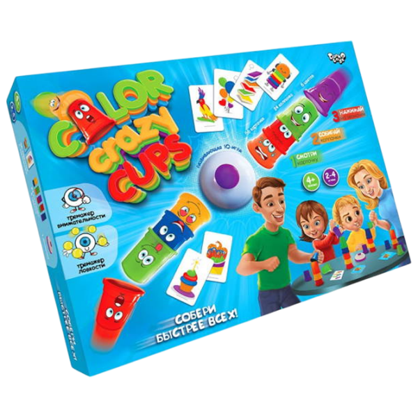 Joc de masă Danko Toys Color Crazy Cups Pentru petreceri, 4+