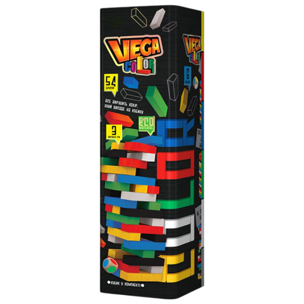 Joc de masă Danko Toys Vega Color Jenga, 5+