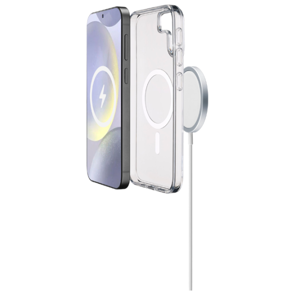 Чехол для смартфона Samsung Galaxy S25 Plus 5G (Gloss Mag) White Прозрачный Cellularline, ТПУ, MagSafe Back photo 2