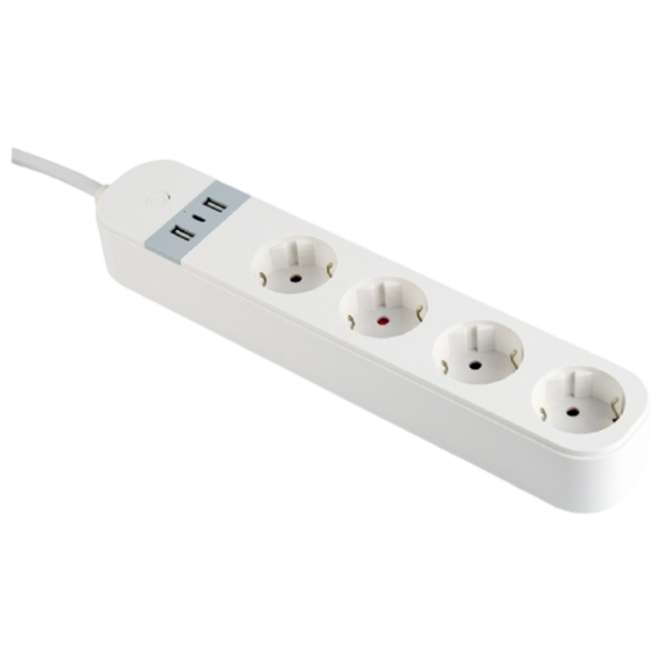 Удлинитель Gembird TSL-PS-S4U-01-W 1.5 м Белый  photo 5
