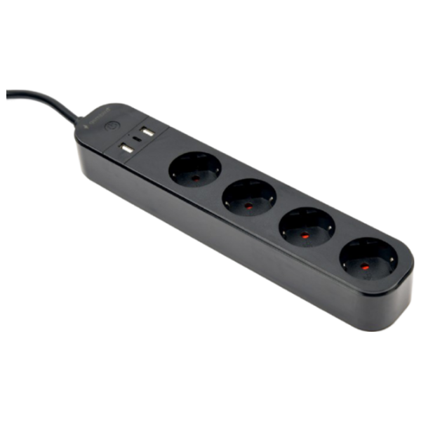 Удлинитель Gembird TSL-PS-S4U-01 1.5 м Черный  photo 3