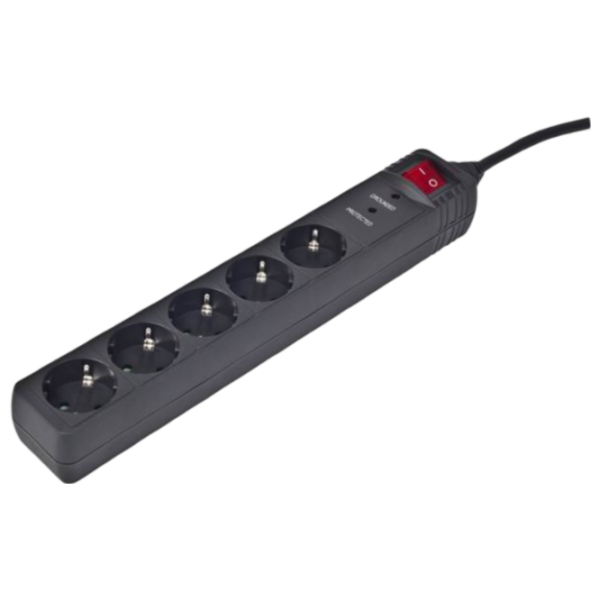 Удлинитель Gembird SPG5-C-15 4.5 м Черный  photo 1