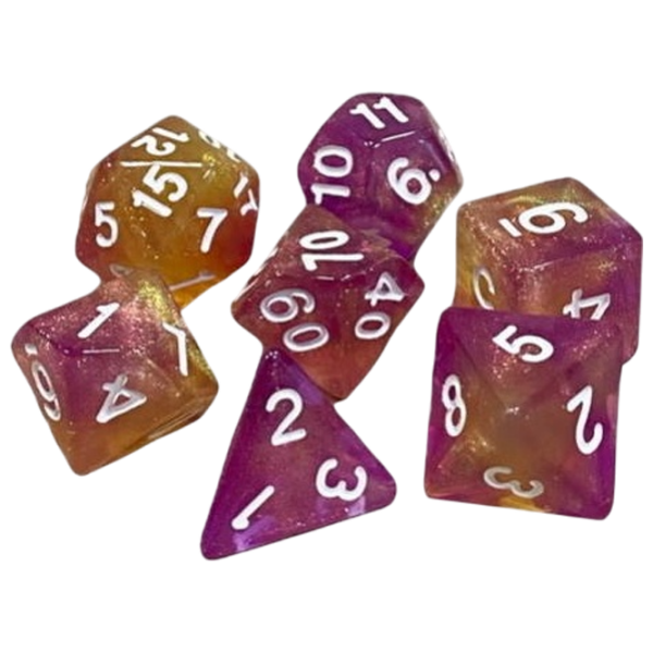 Joc de masă Games 7 Days Double Glitter 7 Dice Set de cuburi, 3+