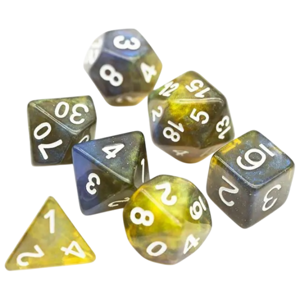 Joc de masă Games 7 Days Double Glitter 7 Dice Set de cuburi, 3+