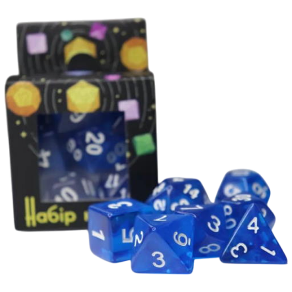 Joc de masă Games 7 Days Transparent 7 Dice Set de cuburi, 3+