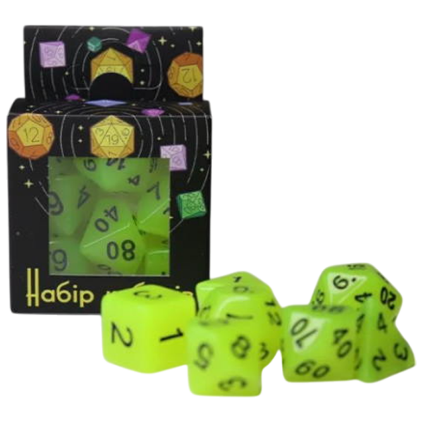 Joc de masă Games 7 Days Glow in the dark Set de cuburi, 3+ photo 1