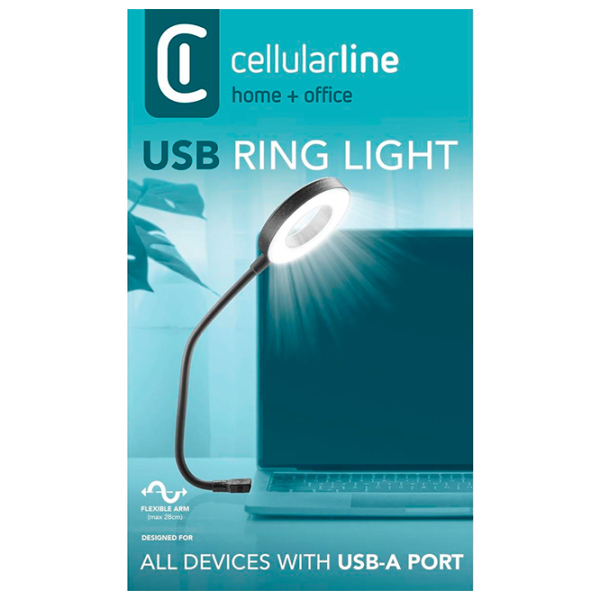 Lampă Cellularline USB Led Ring Light Black USB photo 4