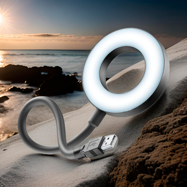 Lampă Cellularline USB Led Ring Light Black USB photo 5