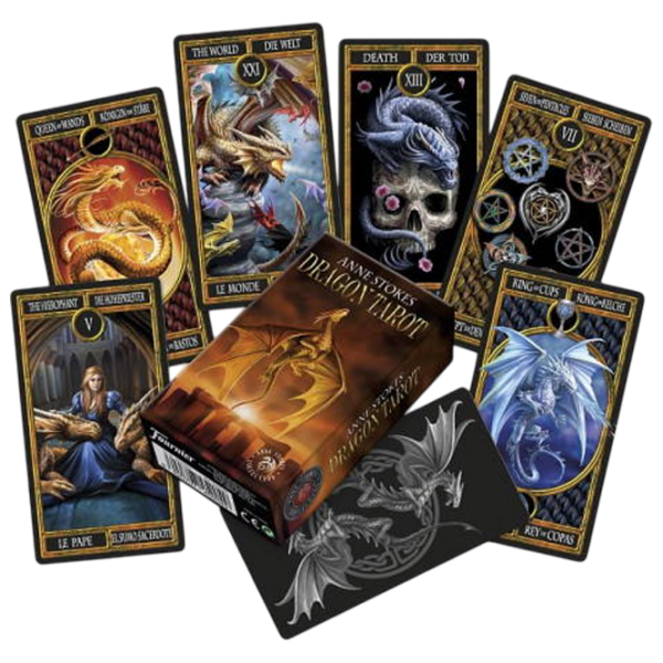 Joc de masă Fournier Dragon Tarot by Anne Stokes Cărți de tarot, 18+ photo 2