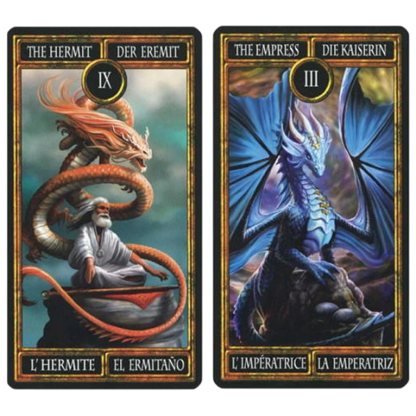 Joc de masă Fournier Dragon Tarot by Anne Stokes Cărți de tarot, 18+ photo 3
