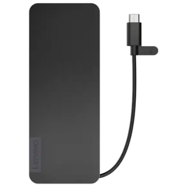 Adaptor Hub Lenovo Slim Travel Dock Black USB Type-C photo 1