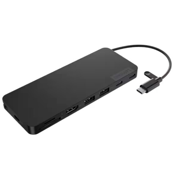 Adaptor Hub Lenovo Slim Travel Dock Black USB Type-C photo 2