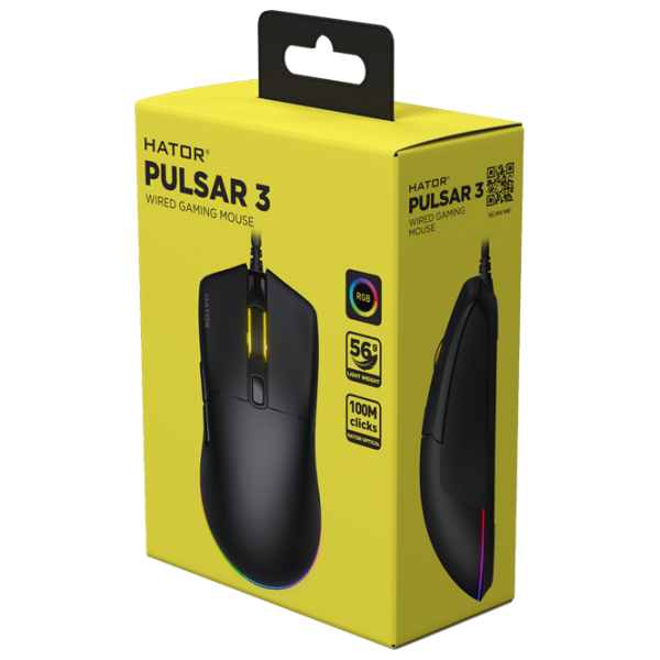 Mouse Hator Pulsar 3 Black Cu fir / 12000 dpi photo 6