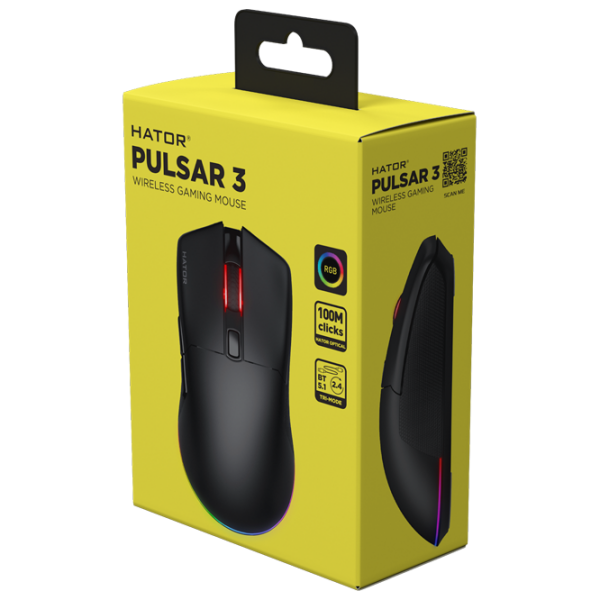 Mouse Hator Pulsar 3 Wireless Black Fără fir / 12000 dpi photo 6