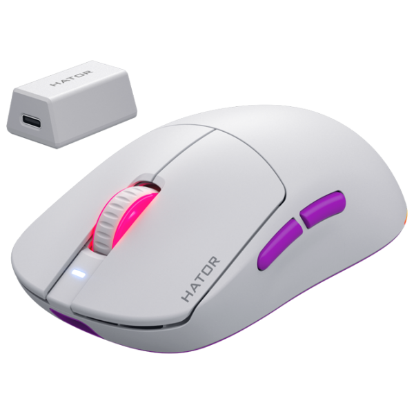 Mouse Hator Quasar 3 ULTRA 8K wireless White Fără fir / 30000 dpi photo 2