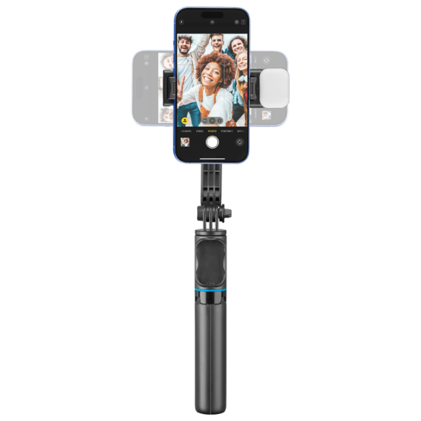 Selfie Stick Cellularline Sparkle Black Bluetooth / Black photo 1
